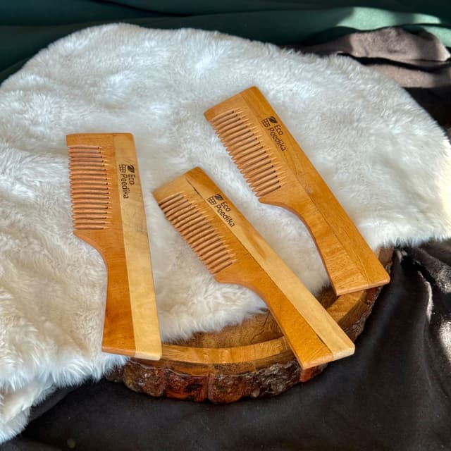 Oil Treated Handle Neem Comb (1X)