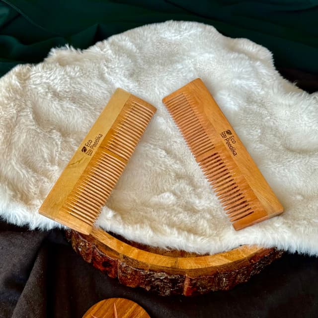 Dual Bristel Lilly Neem Comb (1X)